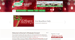 Desktop Screenshot of bronnerswholesale.com